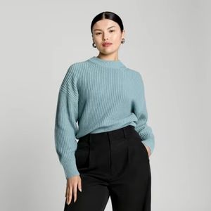 NWOT Everlane Texture Cotton Crew Knit Sweater